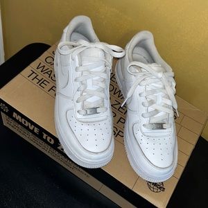 Air Force 1s - Size 7y - All White